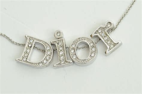 dior necklace diamond|dior letters necklace value.